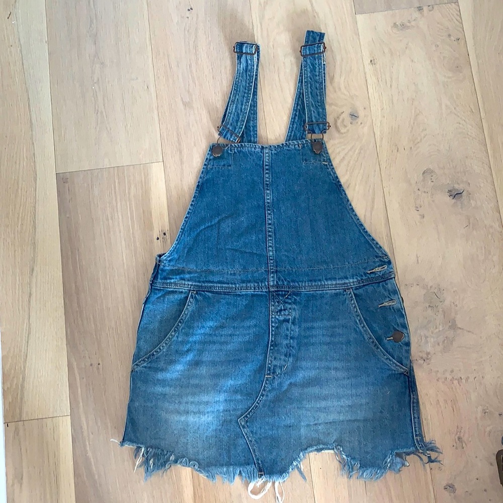 Free People Denim Overall Dress Size 2 - Picture 2 of 6